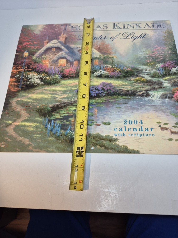 2004 Thomas Kinkade Painter Of Light Calendar With Scripture READ