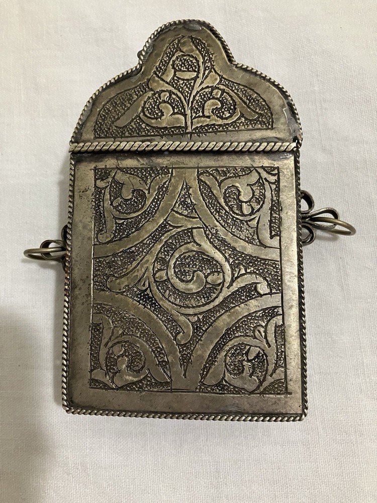 Moroccan Silver Over Brass Match Holder