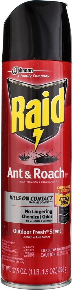Raid Ant & Roach Killer 26 Fragrance-Free 17.5 fl oz (Select Pack)
