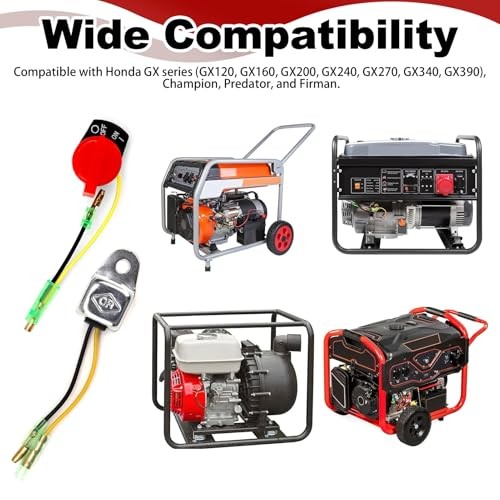 4 Pack 36100-ZE1-015 Engine Stop Switch & Low Oil Sensor Kit Compatible with