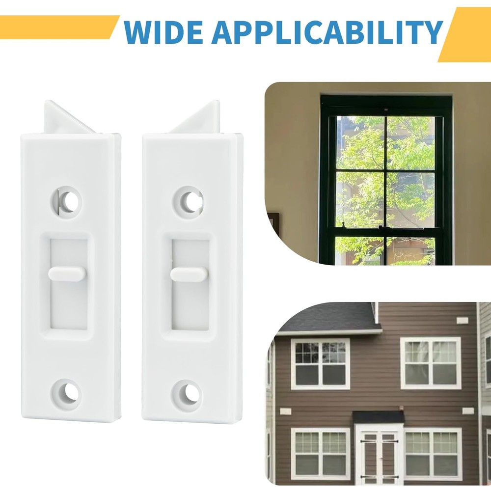 8 Pcs Window Latch Locks Spring Loaded Tilt 8 PCS, White