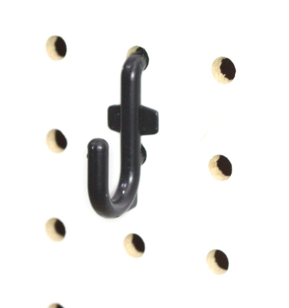 Plastic Black J Hook Pegboard Kit Tool 50 pack wall peg PEGBOARD NOT INCLUDED