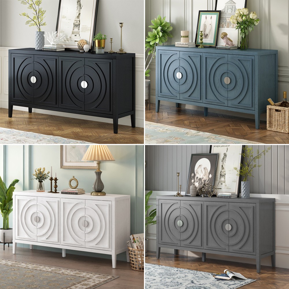 Sideboard Kitchen Buffet Storage Cabinet with 2 Door and Adjustable Shelves