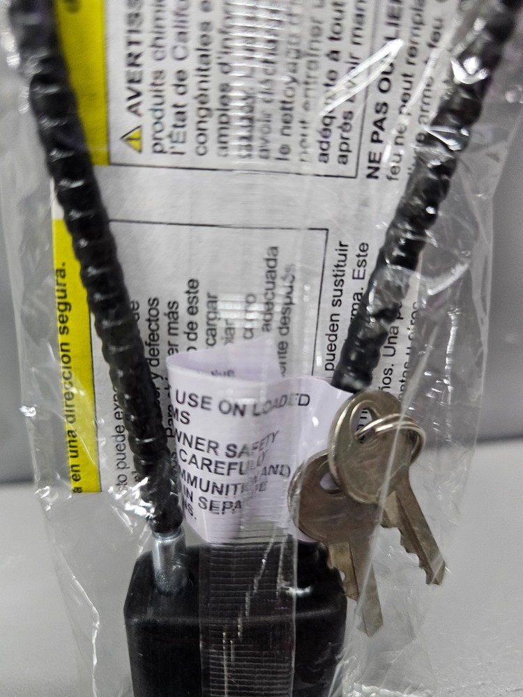 Firearm Keyed Cable Lock (Black) Sealed Never Used