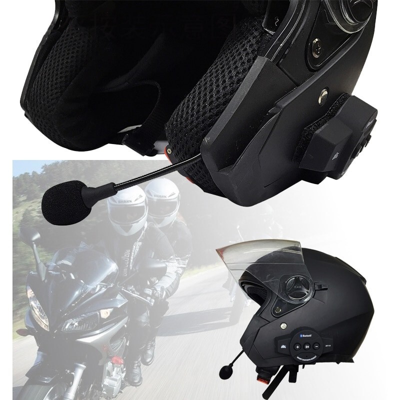 Bluetooth Motorcycle Helmet Interphone Intercom Headset Wireless with Microphone