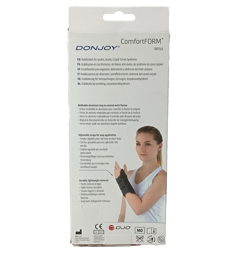 ComfortFORM Adjustable Wrist Brace - Right Hand - Medium - Black