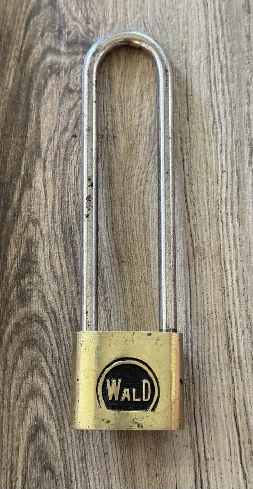 Vintage Old WALD Bicycle Padlock Lock No Key