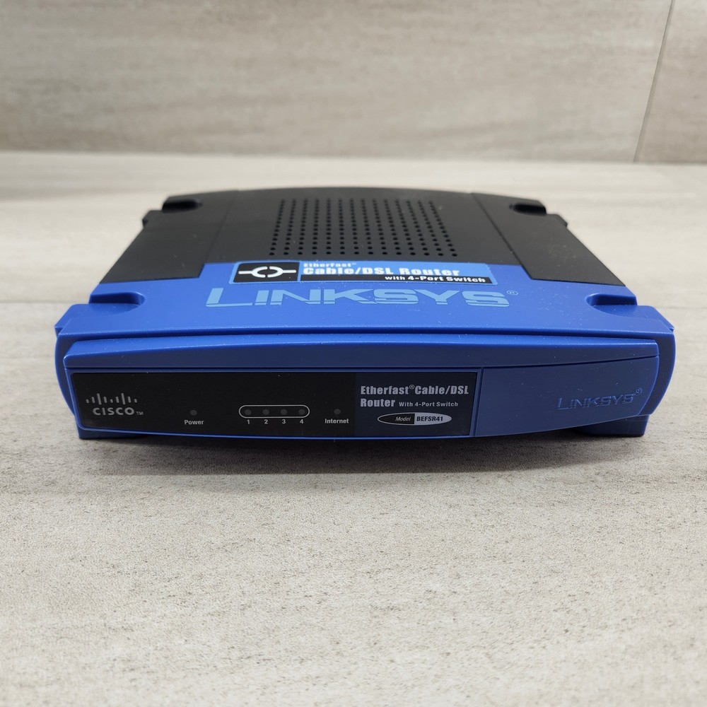 Linksys BEFSR41 EtherFast Cable/DSL Router 4-Port Switch Cisco Wired Networking