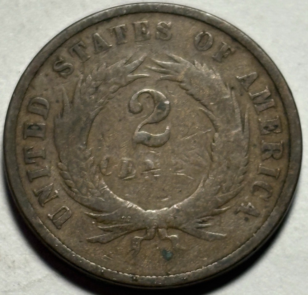 1868 Two Cent Piece — Circulated 🔥 Original Surfaces