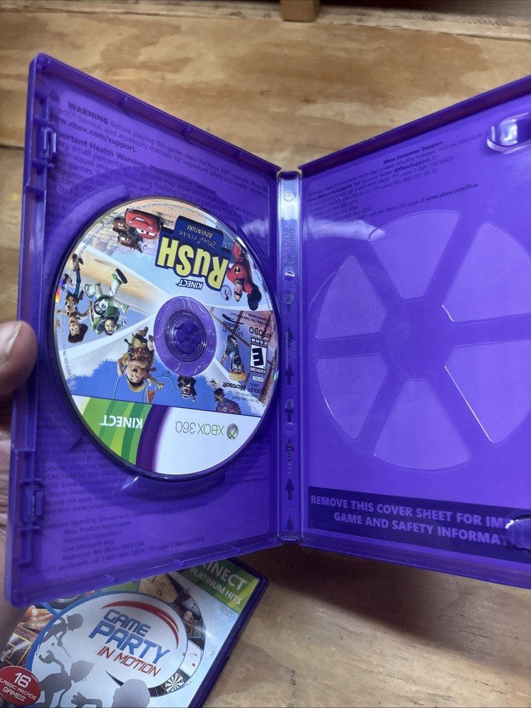 Microsoft 1414 Xbox 360 Kinect Sensor Bar & 10 Games - TESTED NICE DISCS!