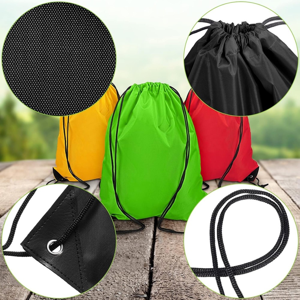 Shappy 60 Pieces Drawstring Bags Backpack Bulk 30 Multiple Colors