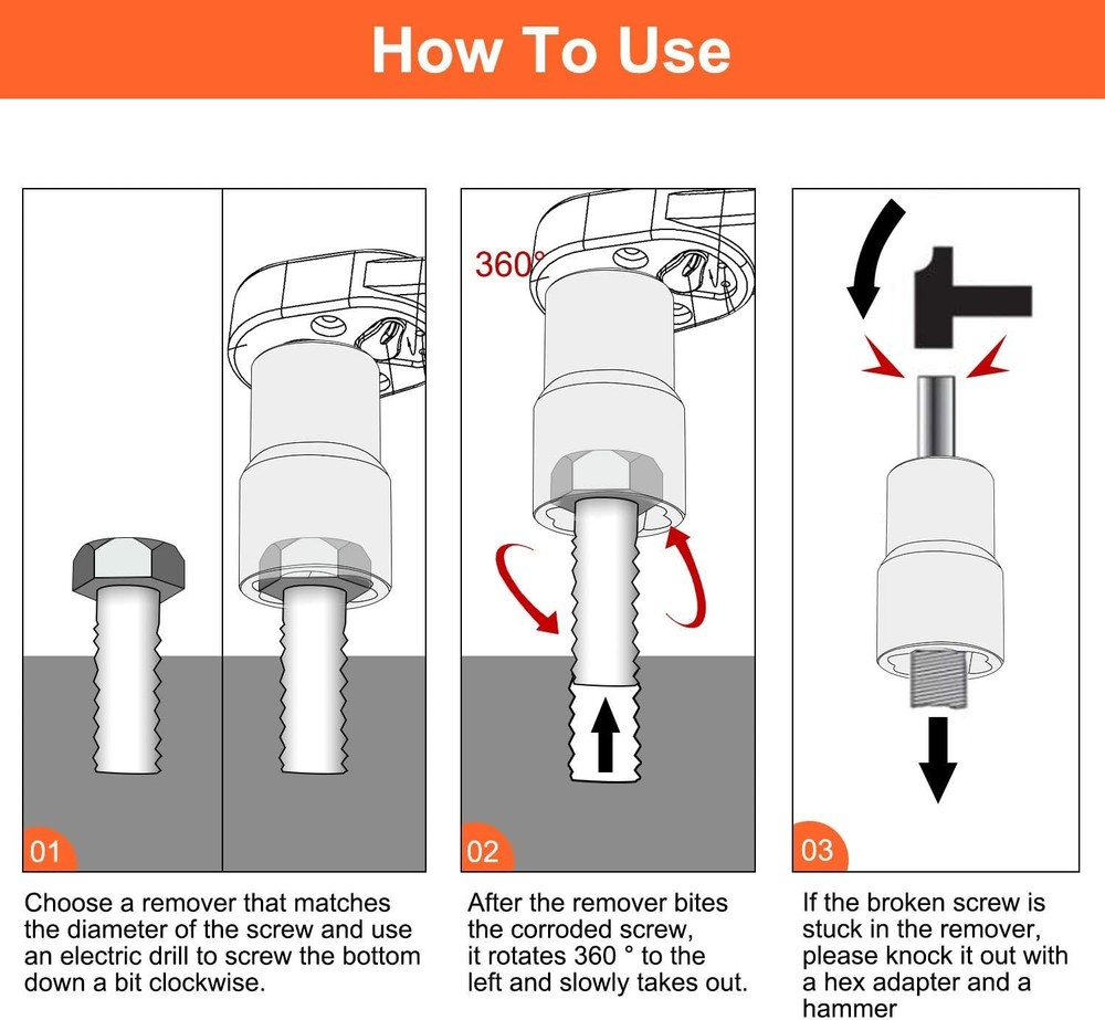 6PCS Twist Socket Set Lug Nut Remover Tool, 1/2"Drive Impact Bolt Nut Extractor