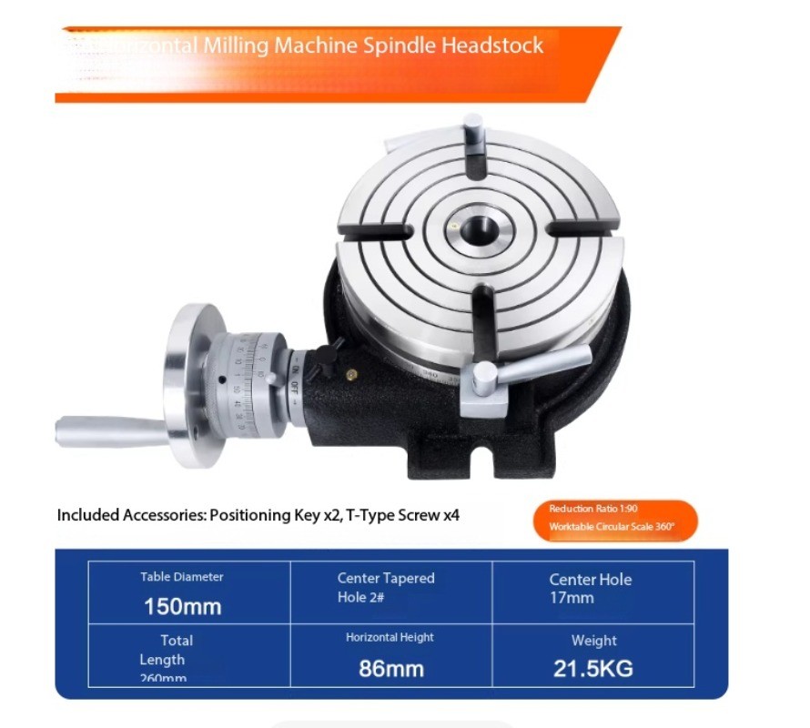Horizontal Indexing Table Workbench Rotary Indexer Milling MachineTS RotaryTable