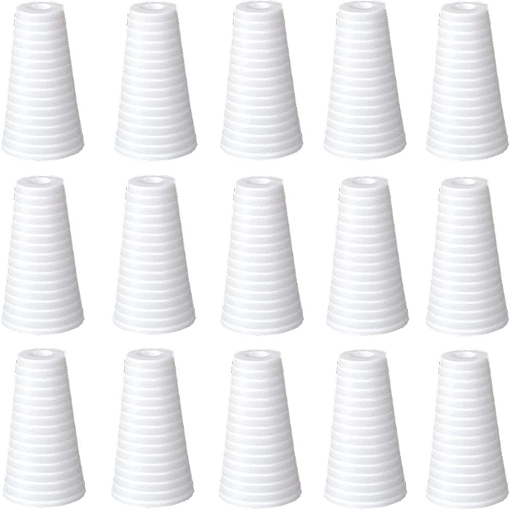 Cutelec Pull Cord Tassels 20pcs White Plastic Window Blind Cord Knobs Drops Pull