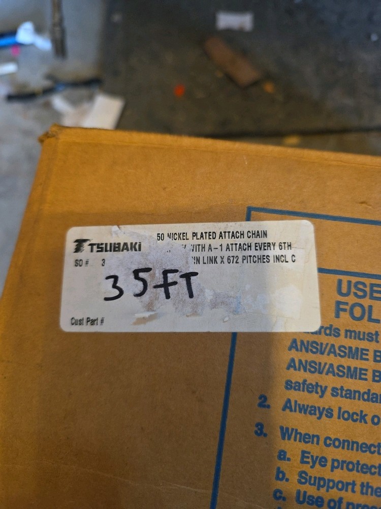 tsubaki 50 chain nickel plated 35 FT
