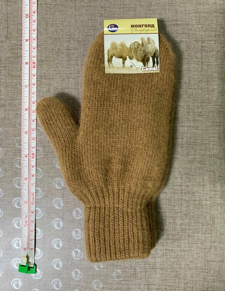Made in Mongolia Camel Wool blend, Mittens Gloves Unisex Comfortable