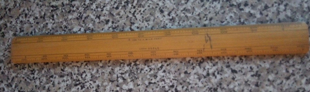 Vintage scale rule / ruler by MDS Ltd, London