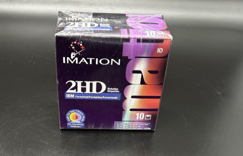 Imation 3.5" Floppy Disk Diskettes 10 Disk Pk IBM Formatted 1.44MB 2HD