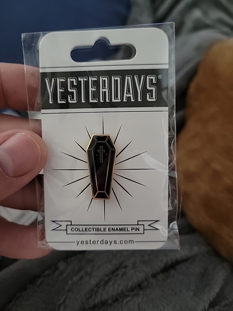 Yesterdays Vampire Coffin Enamel Pin