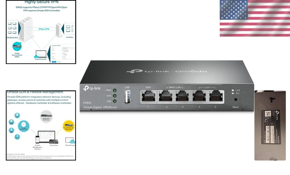 Secure Gigabit VPN Router with 20 IPsec Connections