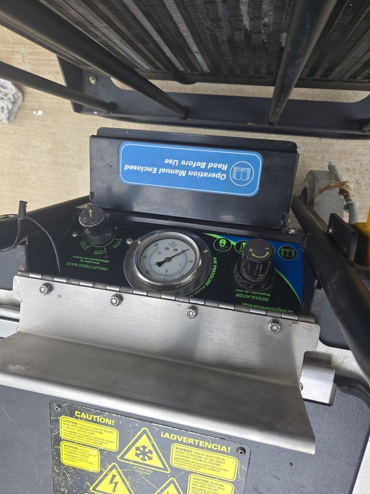 2017 dry ice blasting machine, aftercooler and accessories used.