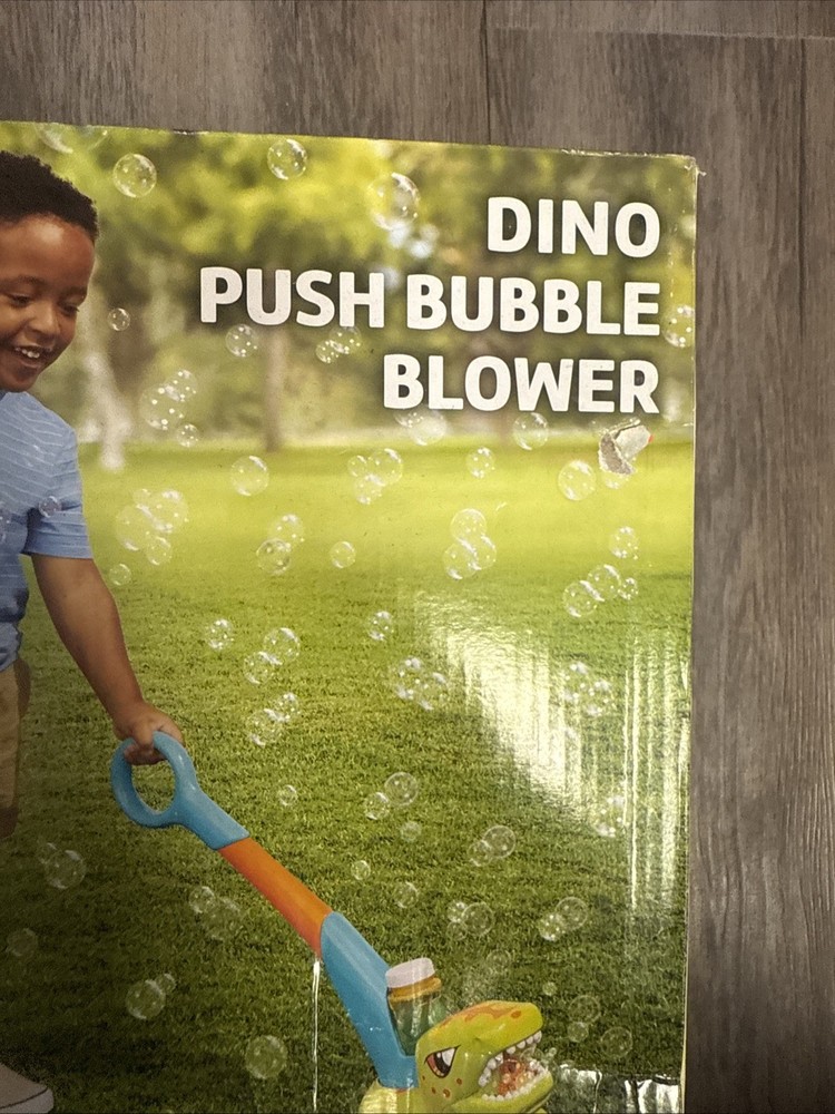 Play Day Dino Push Bubble Blower Includes Bubble Blast Solution Ages 2+