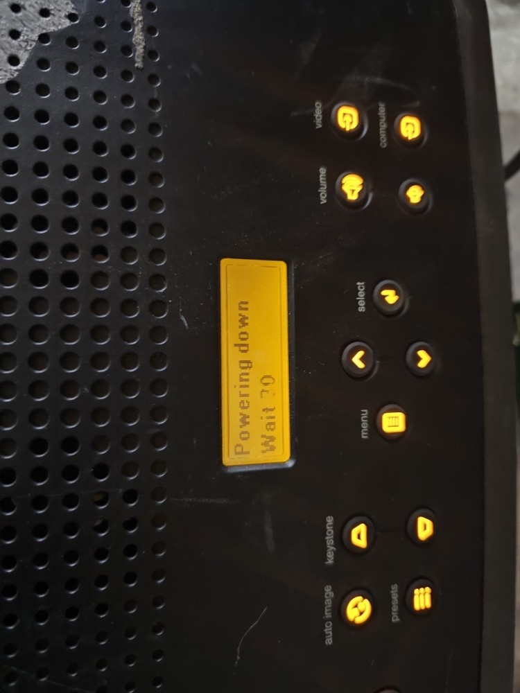 ASK Proxima C180 LCD Projector With Cables. Turns On!!