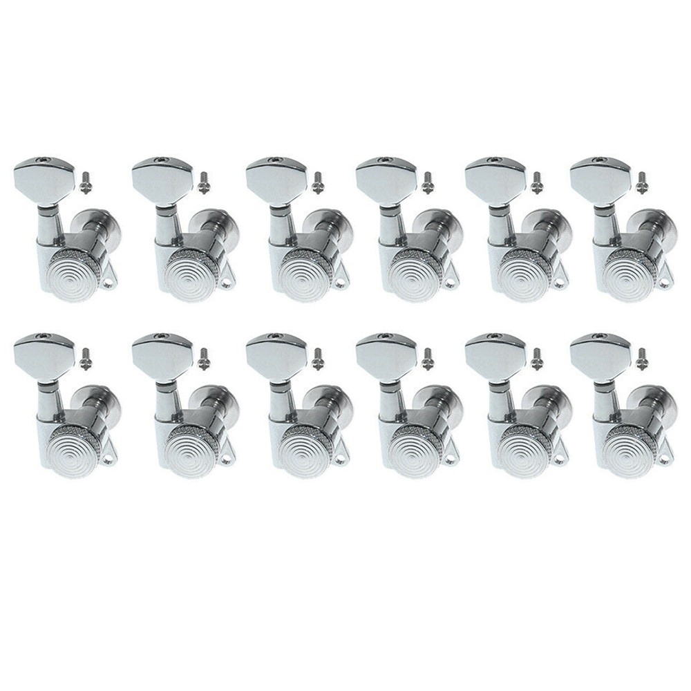 Chrome Acoustic Electric Guitar String Auto Locking Tuner Sealed Machine Heads
