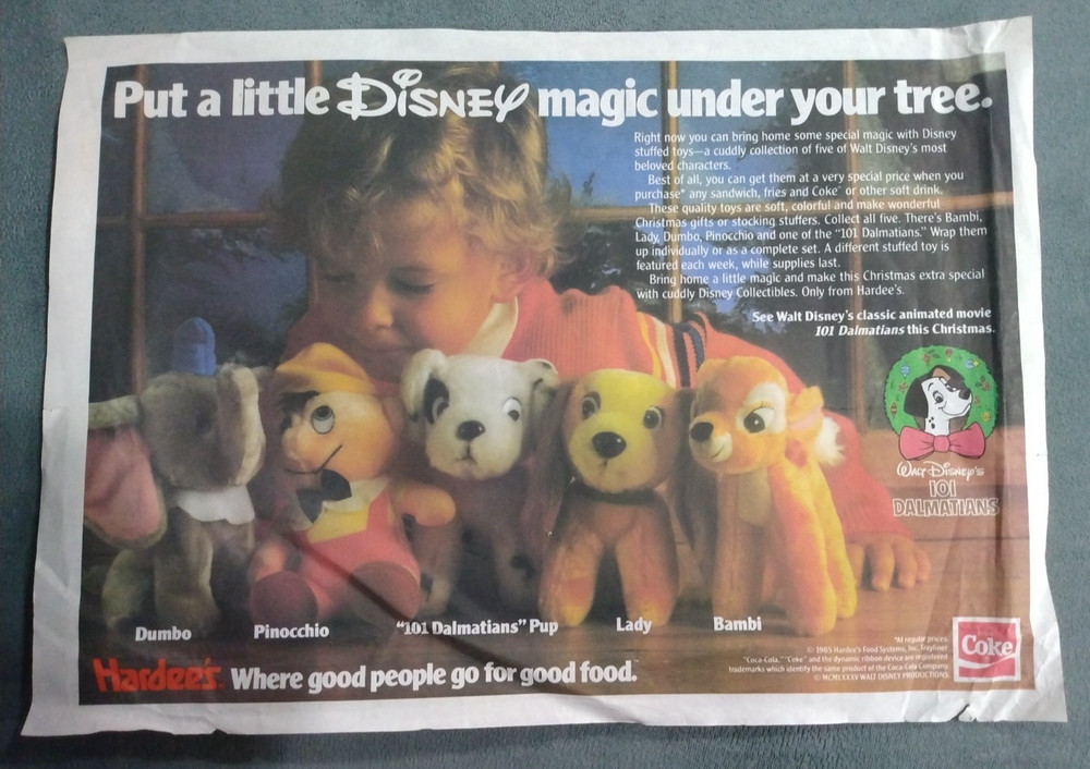 Put a little Disney magic under your tree. 1985 paper ad