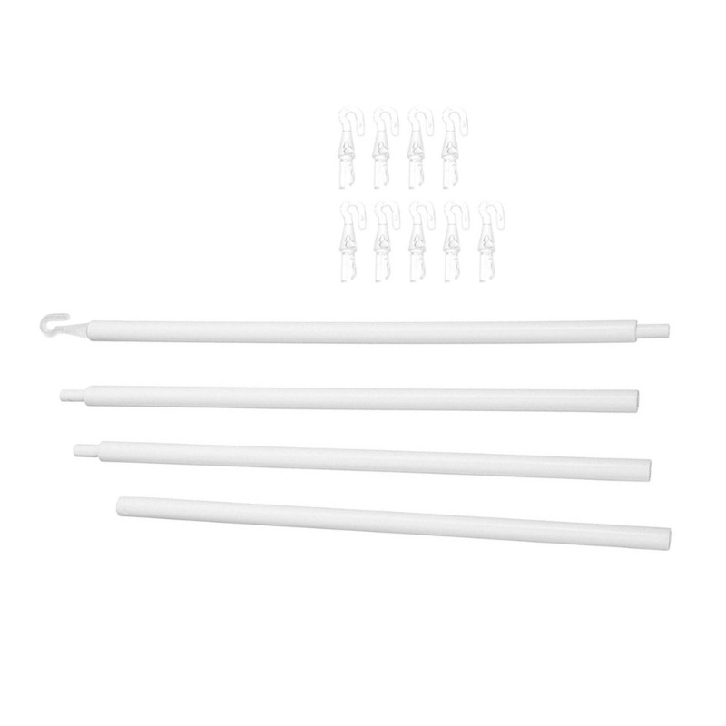 Vertical Blind Control Rods, 46.06" White Plastic Rod, Simple Installation