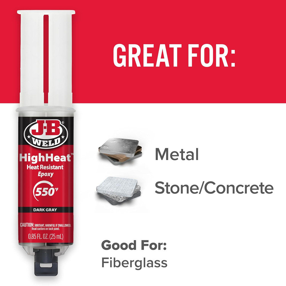 High Heat Epoxy Syringe, Dark Grey