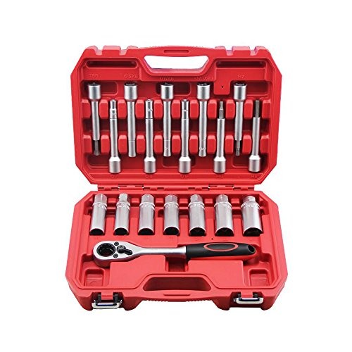 18PCS Steering Hub Suspension Shock Absorber Strut Nut Removal Tool Socket Kit