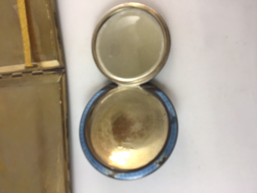 Antique AUSTRIA .935 SILVER COMPACT & CIGARETTE CASE Guilloche CINDERELLA!