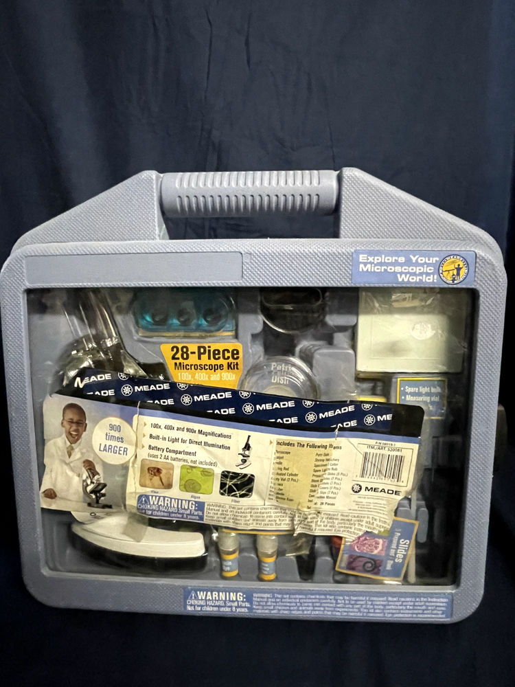 Microscope Meade Instruments Micro Explorer 100 Kit with Carry Case 28 Piece New