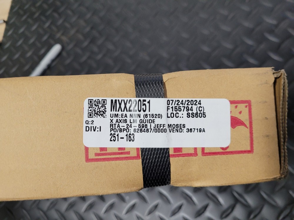 (2) IKO #LRXD 15 C2 R320 Linear Guides