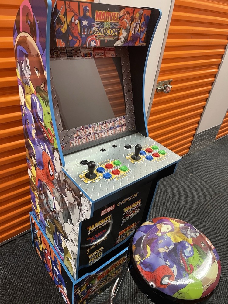 Arcade1up Marvel vs Capcom Arcade Machine with Matching Character Stool