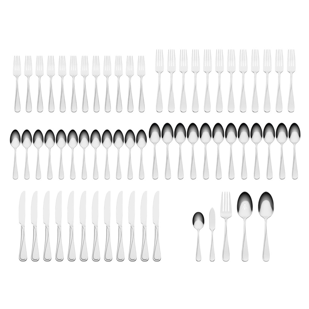 Soar 65Pc Flatware Set, 65 Count, Metallic