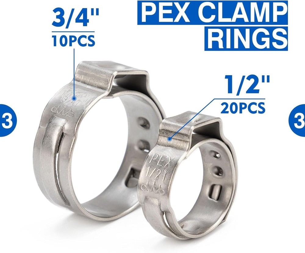 Durable Ergonomic PEX Crimper & Removable Clamp Tool - Ideal for Any PEX Project