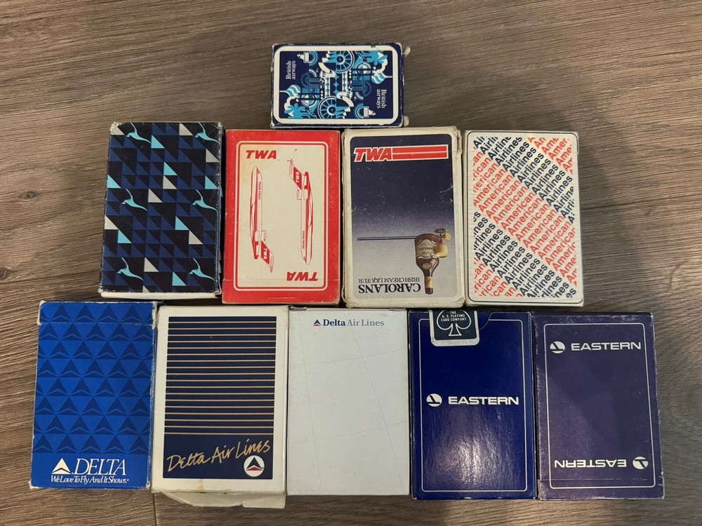 vintage airline playing cards