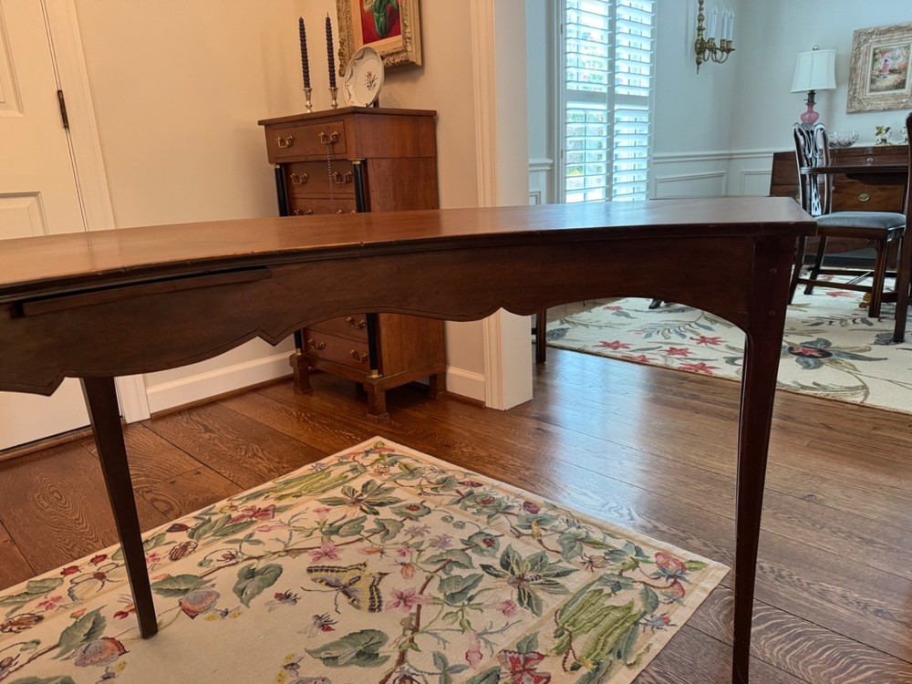 Antique English Half Moon Hunt Table