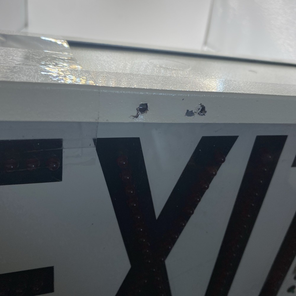 Exitronix 603 Steel Direct View Exit Sign Single Face White 603D 603U READ DESC