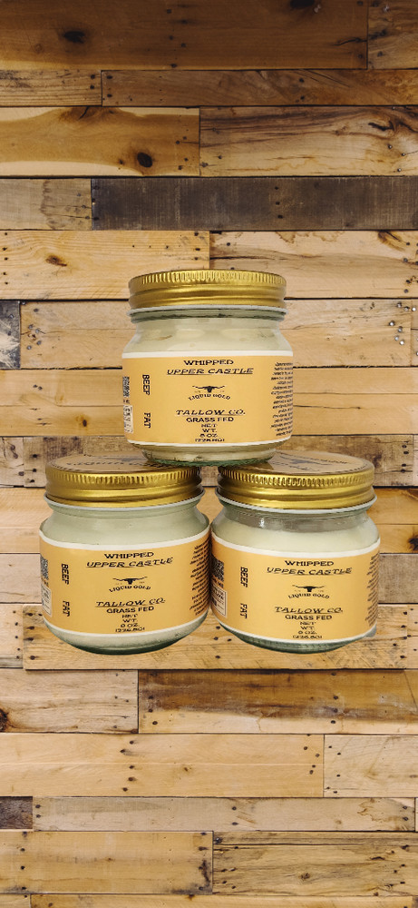 Whipped Grass-Fed Beef Tallow – 3-Pack (8 oz Jars)