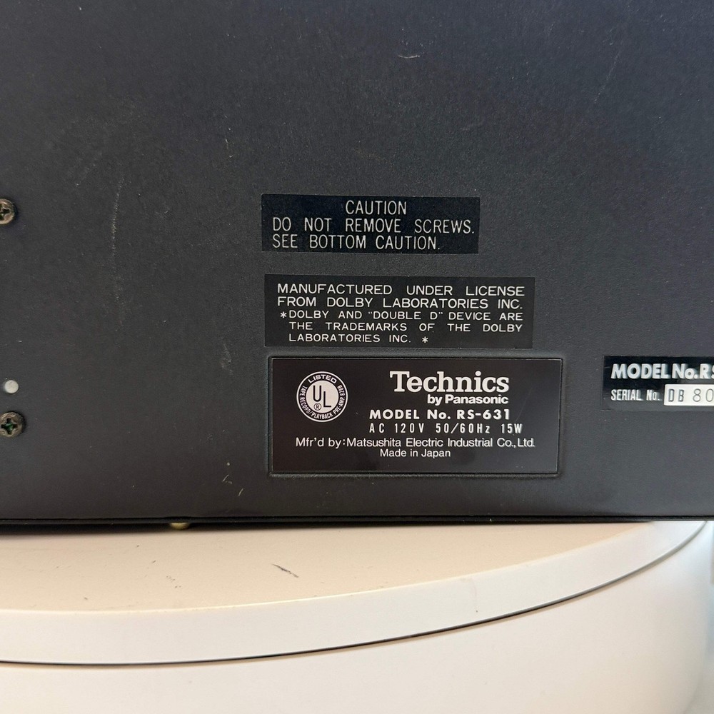 Technics RS-631 Stereo Cassette Deck