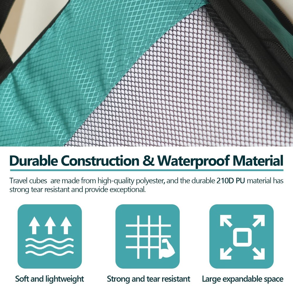 Compression Packing Cubes for Suitcases,5 Set Travel Essentials, Lightweight ...