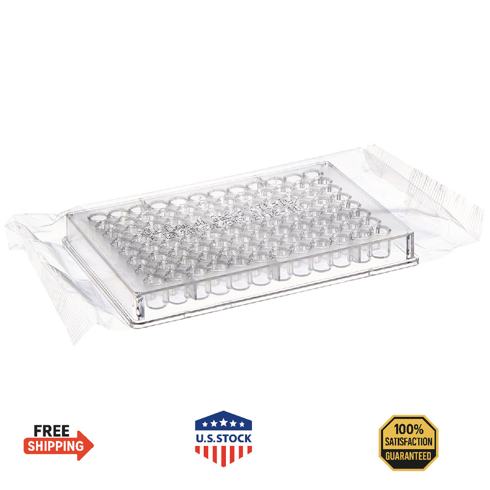 Globe Scientific 120338 96-Well Flat Bottom Microtest Plate Sterile Polystyrene