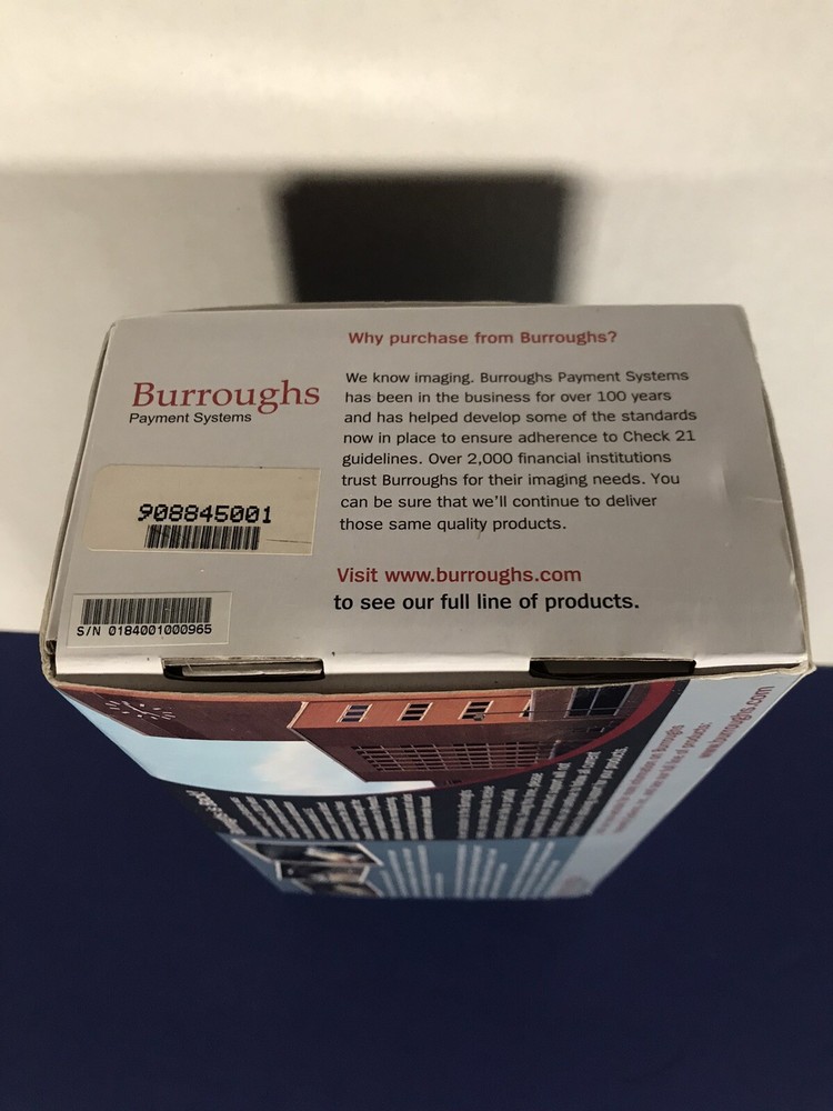 Burroughs SmartSource Micro Series Check Scanner Payment System “Excellent”