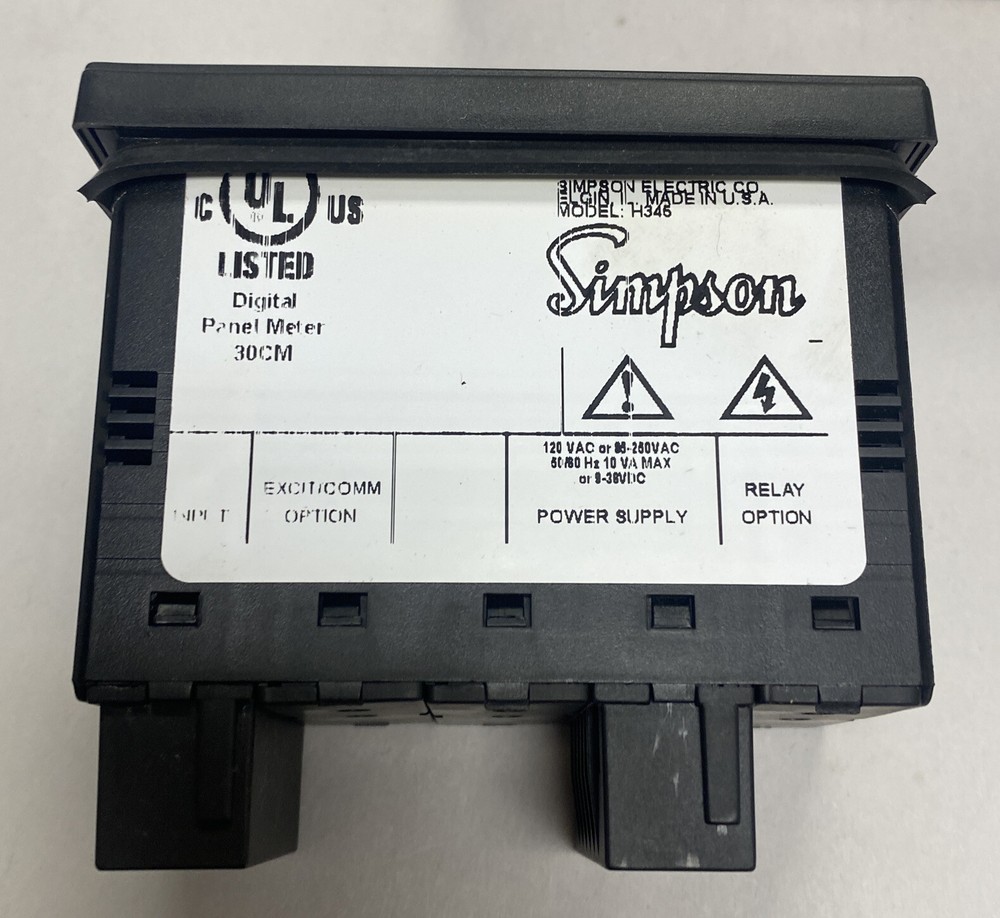 Simpson,H345,Digital Panel Meter NOS
