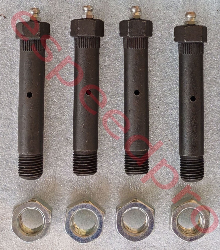 4) Trailer Axle Spring Shackle Wet Bolt Grease fitting 9/16 x 3" for leaf spring