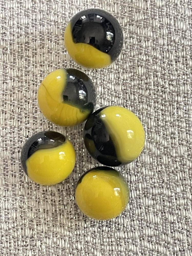 5 Akro Agate Royal Patch Marbles Vintage Marbles