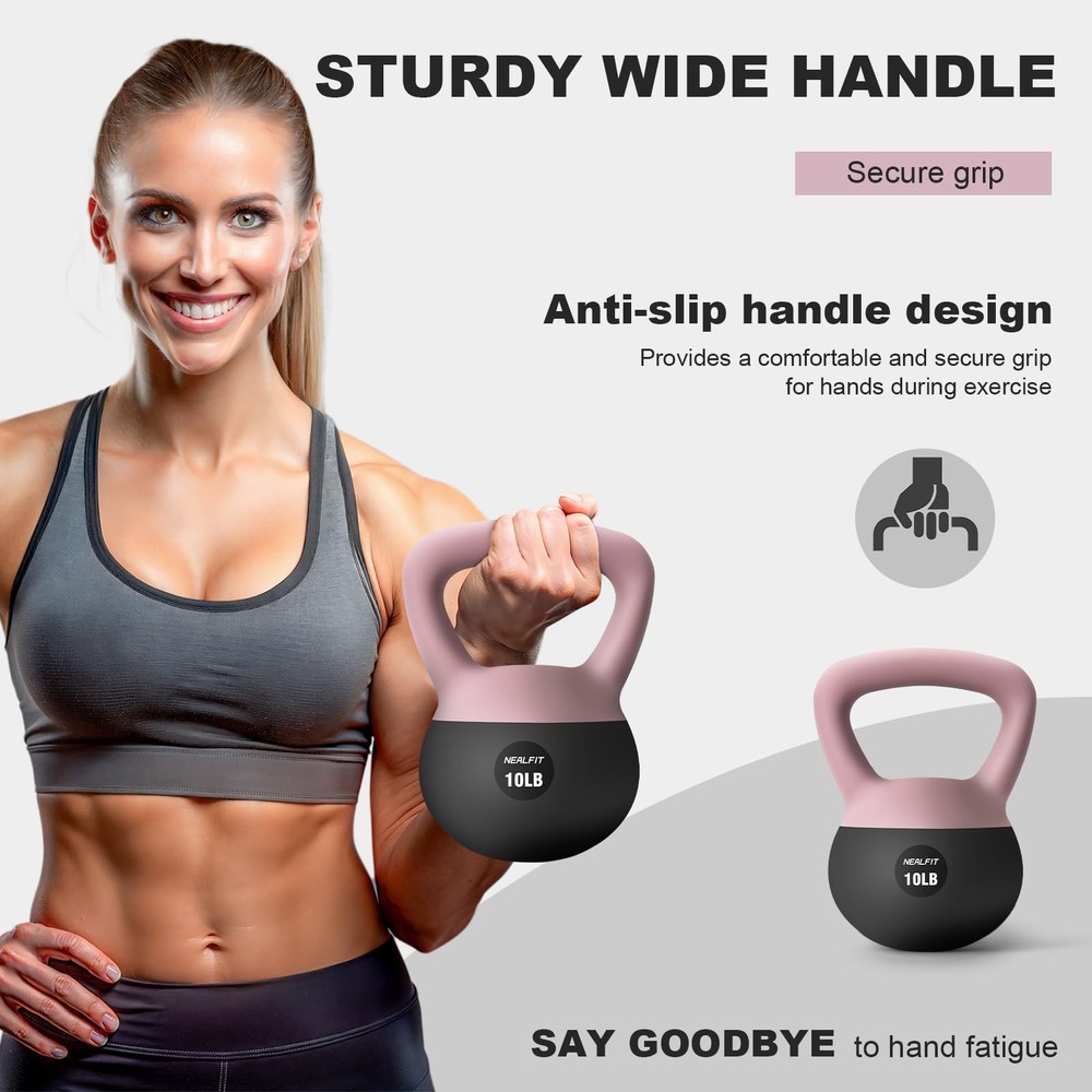 NEALFIT Soft Kettlebell 5-25LB Home Gym Strength Training